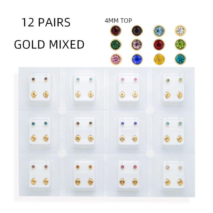 Mixed Color Diamonds  4mm