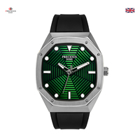 Montres à quartz rétro pour hommes, style transfrontalier, avec aiguilles lumineuses, verre, résistance à l'eau 3 ATM, bracelets en silicone - Fabricant direct
