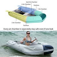 Bateau gonflable pliable sur mesure avec plancher en aluminium, confortable pour la pêche et les jeux aquatiques estivaux