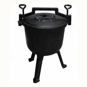 4L 7L 10L 15L Campfire Outdoor 3 Legged Cast Iron Pot Poland Cauldron Pre-seasoned Black Cast Iron Camping Dutch Camp Oven