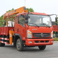 Mini-grue articulée hydraulique d'occasion de 1 tonne montée sur camion pour le sauvetage d'urgence et l'assistance routière à vendre