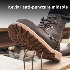 THREEDIV nouvelle <span class=keywords><strong>vente</strong></span> homme et <span class=keywords><strong>femme</strong></span> saisons travail respirant acier orteil haute cheville bottes de sécurité - Product Image 2