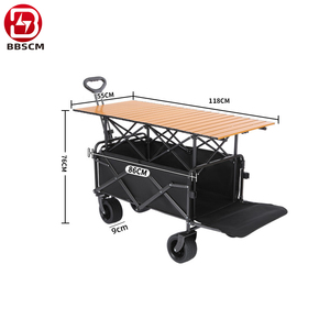 Chariot de pique-nique pliable à quatre roues, réglable, avec table et pare-soleil, idéal pour le camping et les événements – Vente chaude - Product Image 6