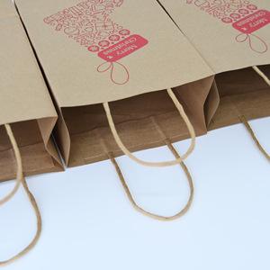 Wholesale Kraft Paper <strong>Christmas</strong> <strong>Gift</strong> <strong>Bags</strong> With Printed Logo for <strong>Craft</strong> <strong>and</strong> Packaging Use for Holiday Shopping - Product Image 6