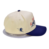 Bestseller Gestructureerde 5-Panel Terry Baseball Cap Donkerblauwe Klep Geborduurde Unisex Streetwear Tweekleurige Fruitprint
