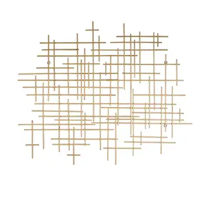 Modern Geometry Modern Cross Luxury High Quality Metal Arts For Living Room Metal Wall Art Decor Metal 3D Abstract Art