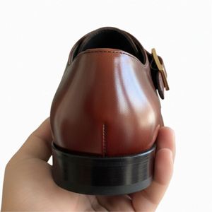 Chaussures pour hommes en cuir véritable faites à la main, style britannique décontracté, noires, formelles, pour mariage et soirée, à tige haute - Product Image 6