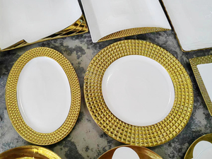 Venta caliente juegos de vajilla baratos con borde dorado Cuencos de cerámica Assiettes a granel <span class=keywords><strong>en</strong></span> porcelana <span class=keywords><strong>en</strong></span> Gros platos de cerámica tonelada - Product Image 3