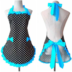 <span class=keywords><strong>Tablier</strong></span> noir sexy <span class=keywords><strong>de</strong></span> style princesse en pur coton à volants style étranger - Product Image 3