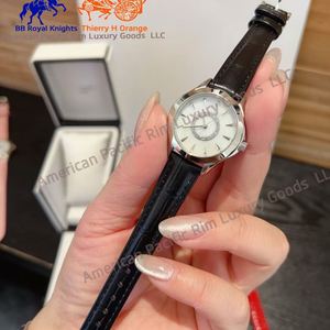 <b>Round</b> Men's Elegant Analog Quartz Watch Leather Band Moon Phase Latest Design Business Fashion Style Luxury OEM Box Packaging - Product Image 2