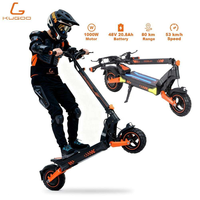 Patinete Eléctrico Plegable KUGOO F3 Plus, Llantas Todoterreno de 10 Pulgadas, Motor de 1000W, Frenos de Disco, para Adultos