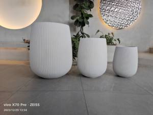 Pots à fleurs en argile personnalisés de grande taille, pots en fibre d'argile sculptés à la main, durables, légers, jardinières de 5 gallons, pour la maison, le jardin, les plantes d'intérieur - Product Image 4