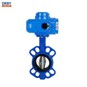 ORBY Vanne papillon motorisée en fonte de type régulateur DN40-DN300 avec actionneur électrique Vanne papillon - Product Image 1
