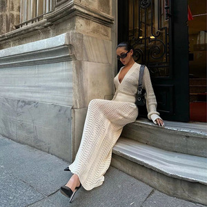 TW 2024 abiti da festa estivi che coprono eleganti Modulare Slim Maxi Vestidos vacanza spiaggia all'uncinetto abiti <span class=keywords><strong>in</strong></span> <span class=keywords><strong>maglia</strong></span> <span class=keywords><strong>abito</strong></span> <span class=keywords><strong>lungo</strong></span> donna - Product Image 2