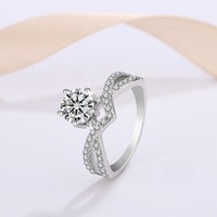 Anneau de fiançailles en argent sterling 925 pour femmes de luxe, moissanite multicolore, étanche, bagues de mariage, bijoux fins, fournitures personnalisées