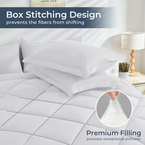 Bán buôn không gây dị ứng bông Comforter trắng siêu dày mềm bộ đồ giường cho khách sạn tất cả các mùa Nữ Hoàng Vua Kích thước - Product Image 4