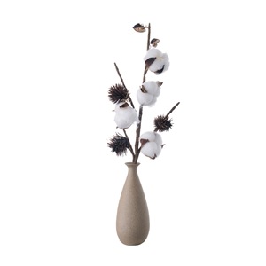 Branche de coton artificielle CallaFloral, blanche, à tige unique, fleur séchée, décoration murale pour mariage, décoration intérieure - Product Image 5
