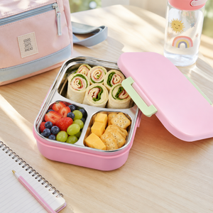 Boîte à lunch pour enfants en acier inoxydable 304, conteneur alimentaire bento écologique avec joint en silicone, boîte à goûter étanche pour étudiants - Product Image 2