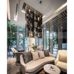 ANN3011 Modern Creative Stainless Steel <b>Decorative</b> <b>Screen</b> Partition 304 Metal Room Divider Customizable Patterns Colors Sizes - Product Image 4