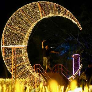 Decoración de jardín al aire libre Boda Hotel Street <span class=keywords><strong>Park</strong></span> 3D Decoración grande Iluminación LED Luz con motivo de <span class=keywords><strong>Luna</strong></span> - Product Image 2