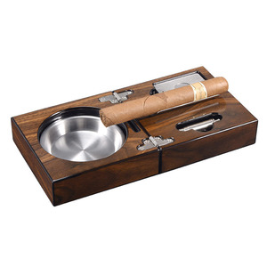 Factory Direct Sale Wooden <strong>Ashtray</strong> High-end Solid Wood Portable <strong>Folding</strong> Cigar <strong>Ashtray</strong> - Product Image 3