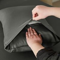 Parure de lit en fibre de bambou antibactérienne anti-acariens quatre pièces, douce, respirante, durable, anti-odeur, drap-housse pour la maison