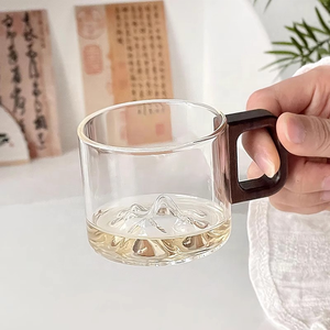 Tazza <span class=keywords><strong>da</strong></span> Tè in Vetro di Alta Qualità con Manico Colorato Creativo, 401-500ml, Ecologica e Adatta al Microonde, per Uso Domestico - Product Image 1