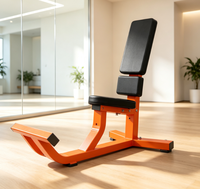 Banc utilitaire commercial réglable à 75 degrés en acier avec cadre en acier au carbone pour usage professionnel en salle de sport