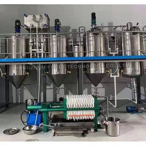 low price soybean sunflower palm crude edible oil refinery plant oil refined refining machine