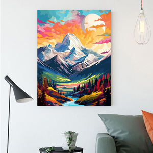 Vente en gros de peinture diamantée paysage de <span class=keywords><strong>montagne</strong></span> enneigée peinture d'art diamantée haut de gamme cadeau de décoration intérieure - Product Image 2