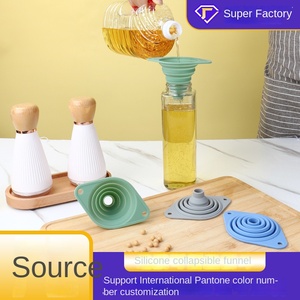 Food Grade Silicone Mini Telescopic Folding Funnel with Wide Mouth for Oil Wine Pouring <strong>Kitchen</strong> &amp; Household <strong>Use</strong> Model KM-1101 - Product Image 2