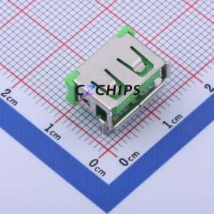 919-152A1092D10200 <b>USB</b> <b>Connector</b> Bent Lead Through Hole <b>Connector</b> Type-A <b>USB</b> 2.0 Female Right Angle Insert - Product Image 1