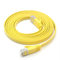 Cable Ethernet Cat7 Cable de conexión plano Conectores Rj45 Cables de comunicación FTP para enrutador Red de computadora UTP Shield Cat6a Cat5