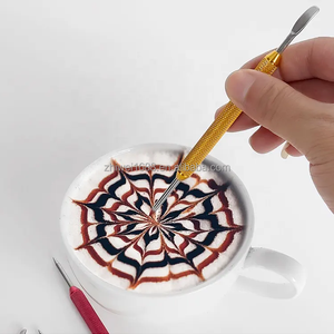 Stylo à café multicolore fantaisie <span class=keywords><strong>Barista</strong></span> Art Pen Latte Pen Coffee Pull Needle for Cafe Latte Decorating - Product Image 5