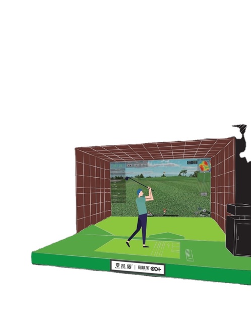 Caiton Golf Davence Technology Golden Game Simulator Practice Net Popular Accessories Machine Equipment