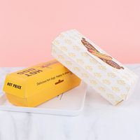 Caja para Hot Dogs de Papel Kraft Grueso, Venta al por Mayor, Ecológica, Resistente a la Grasa, Fabricante de Envases Desechables para Snacks