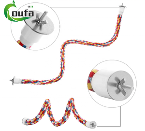 Đồ chơi chim mới thiết kế, đồ chơi dây nhiều màu, loại đồ chơi dây thun cho chim, phụ kiện cho vẹt Calopsita - Product Image 4