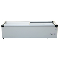 Congélateur-réfrigérateur de table commercial avec vitrine à crème glacée, capacité 92L, porte en verre trempé, portable