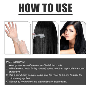 Venta al por mayor de ingredientes seguros, crema de tinte para el cabello de frutas, crema de tinte para el cabello de retoque de salón sin amoníaco con peine - Product Image 6