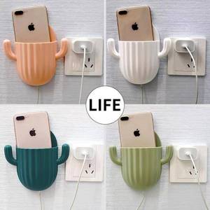 Cactus Shaped Wall Mounted Bathroom Shelf No Drill Cosmetic Storage Box For Toilet Circular Design - Product Image 1