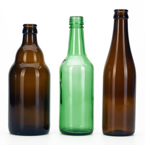 VISTA Top vuoto 250ml 330ml 500ml ambra smeraldo bottiglia di vetro verde con tappo a corona per bevande birra - Product Image 5