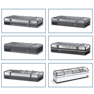 Congelador Comercial Tipo Isla de 600L con Tapa de Vidrio para Exhibición de Alimentos Congelados, Acero Inoxidable, Vidrio Antivaho para Heladería o Restaurante - Product Image 6