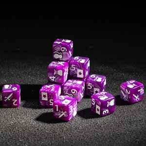 Dados de Póker Acrílicos Duraderos y Personalizables AC-D171-178, Dados D6 Color Púrpura Perla para <span class=keywords><strong>Juegos</strong></span> de Rol, Póker, DND y Cartas, Personalizables - Product Image 5