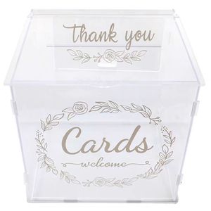 Urna per Donazioni in Acrilico Moderna Personalizzata a <span class=keywords><strong>Prezzo</strong></span> Conveniente, con Apertura Facilitata e Sportello Posteriore, Contenitore per Denaro per Matrimoni - Product Image 2