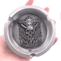 Nouveau design rétro à la mode cool en alliage d'aluminium métal artisanat cendrier Cigarette Logo personnalisé cigares cigarettes cendriers