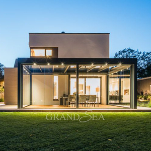 <span class=keywords><strong>Veranda</strong></span> con Telaio in Alluminio Autoportante in Policarbonato Retrattile Casa da Giardino in Vetro Plastica PVC Giardino d'Inverno - Product Image 5