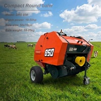 Matériel agricole certifié CE, mini-tracteur 850, mini-presse à balles rondes avec système de déverrouillage hydraulique, à vendre