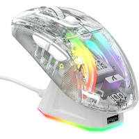 ATTACK SHARK X2 Pro Souris de jeu à trois modes sans fil/Bluetooth/filaire 2.4G avec station de charge RVB PixArt 3212 pour PC et ordinateurs portables