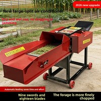 Nouvelle Hacheuse de Fourrage et Ensileuse, Broyeur d'Herbe, Machine à Alimentation pour Volailles, Bovins, Ovins, Caprins, Mélangeur