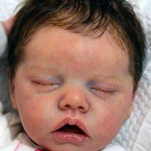 Muñeca <span class=keywords><strong>Reborn</strong></span> de Silicona Realista de 17 Pulgadas, Marilla, Recién Nacida, <span class=keywords><strong>con</strong></span> Cabello Pintado a Mano y <span class=keywords><strong>Ojos</strong></span> <span class=keywords><strong>Cerrados</strong></span> - Product Image 3